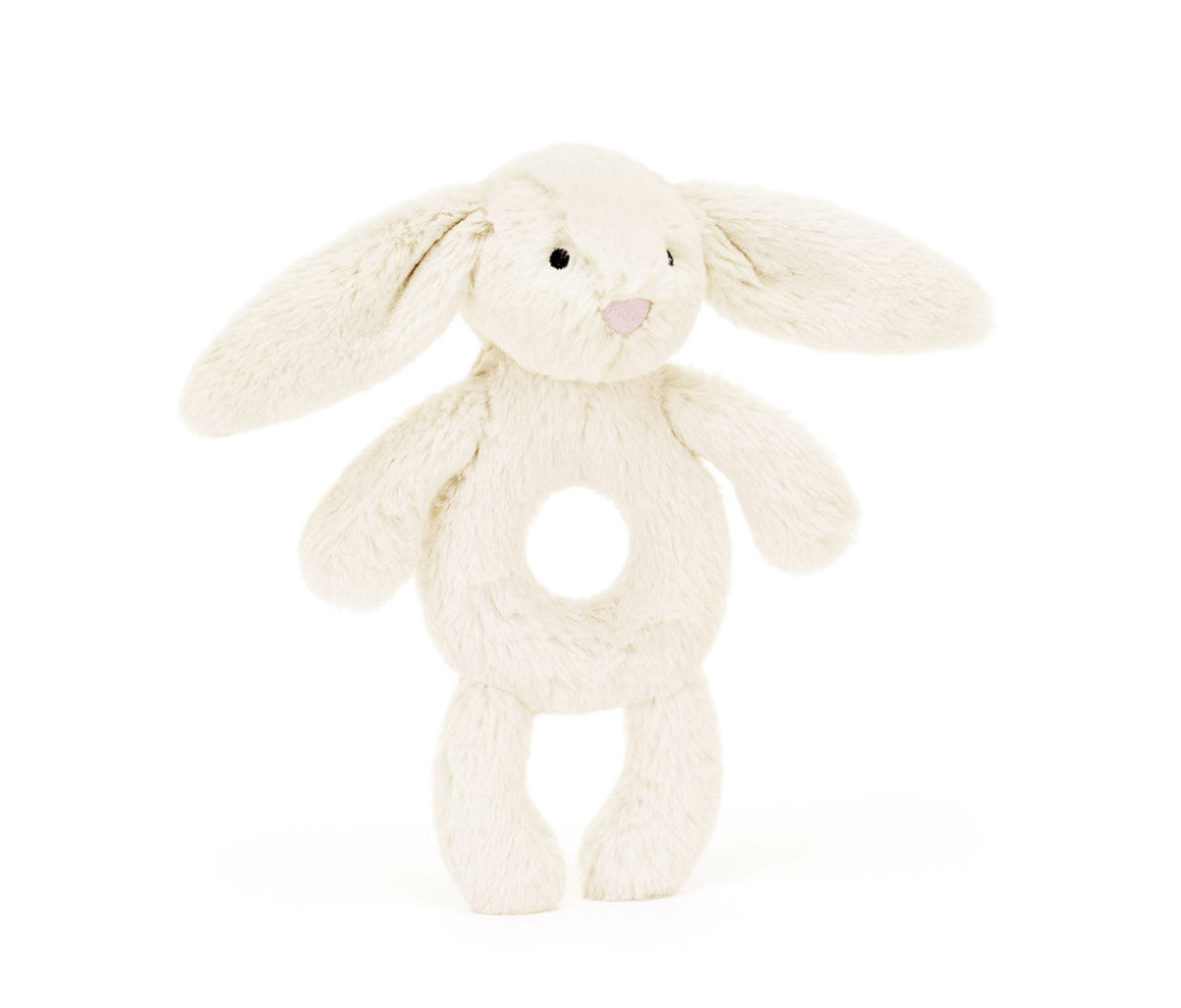 Bashful Bunny Ring Rattle - Cream