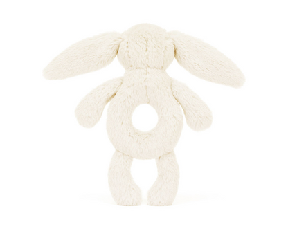 Bashful Bunny Ring Rattle - Cream