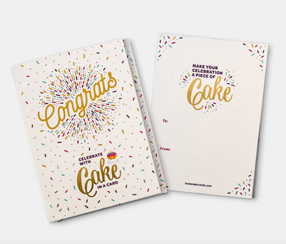 InstaCake Cards - Congrats Double Chocolate