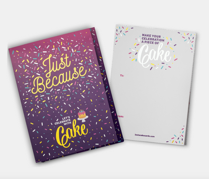 InstaCake Cards - Just Because Zesty Lemon