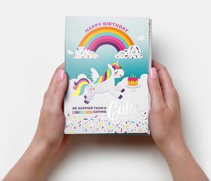 InstaCake Cards - Unicorn Rainbow/Vanilla