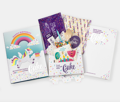 InstaCake Cards - Unicorn Rainbow/Vanilla