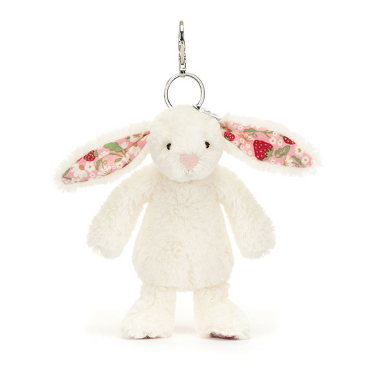 Blossom Cream Bunny 'Berry' Bag Charm