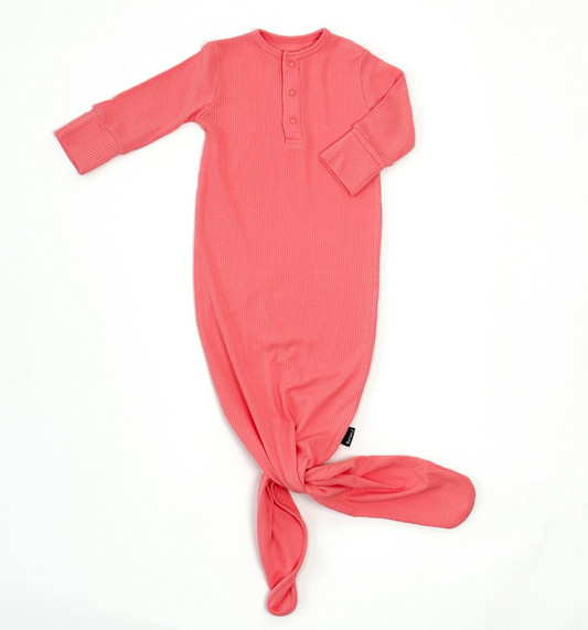 Sleep Gown - Ribbed Hot Pink