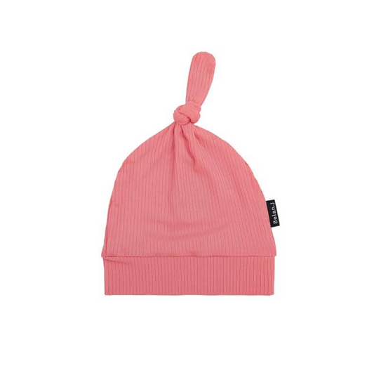 Bamboo Knotted Hat - Ribbed Hot Pink