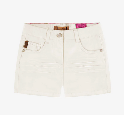 Child Cream Lyocell Denim Shorts