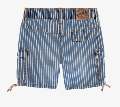 Child Blue and White Striped denim Shorts