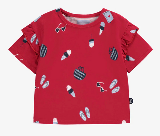 Baby Red Ruffled t-shirt