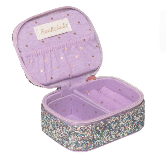 Mini Jewellery Box - Lilac Confetti Glitter