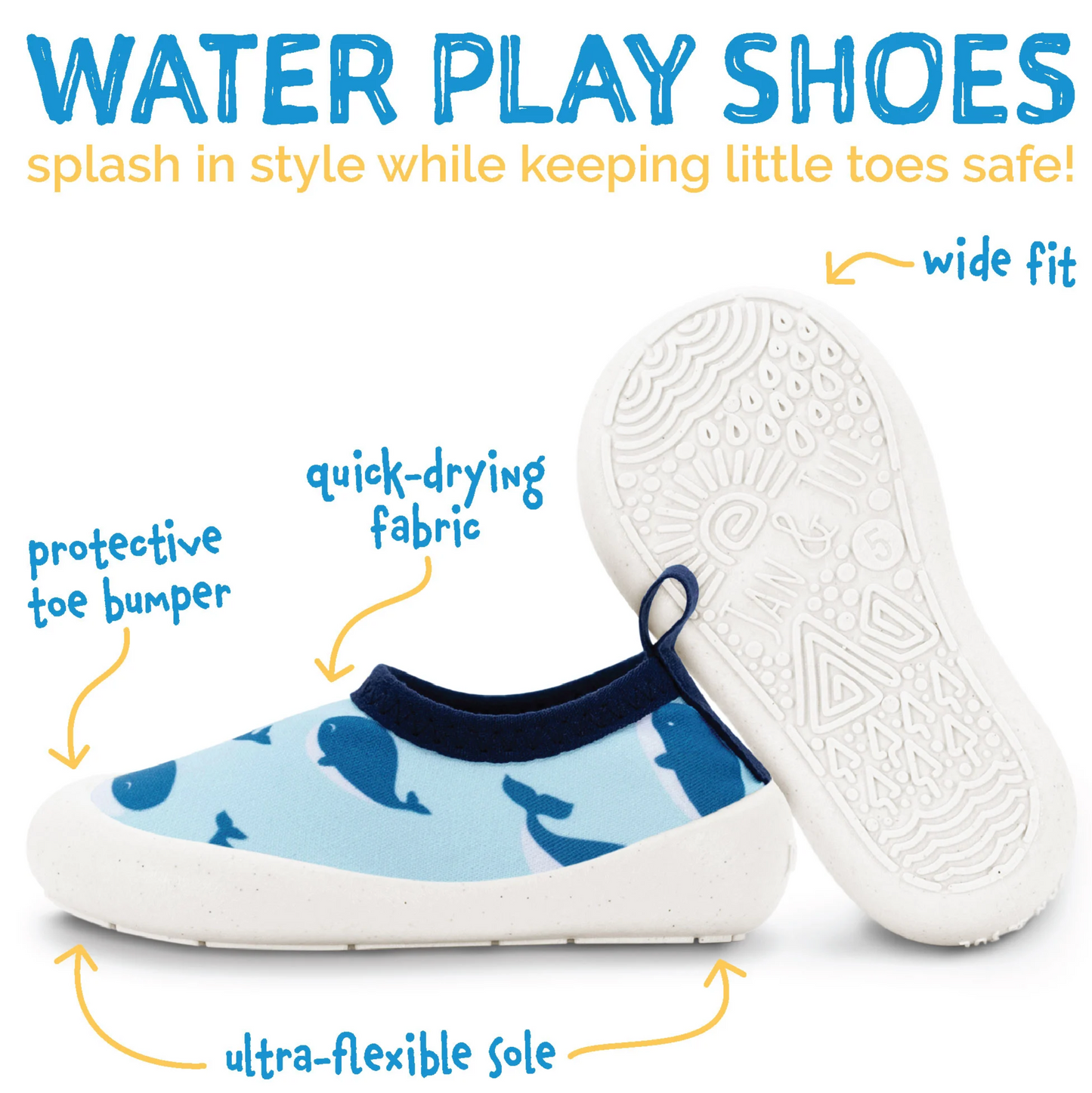 Water Play Shoes - Blue Whale