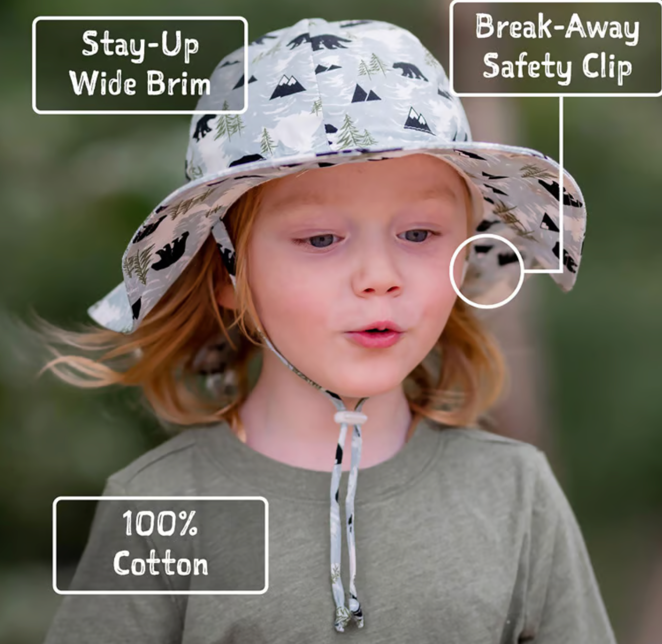 Cotton Floppy Hat - Beige Stripes