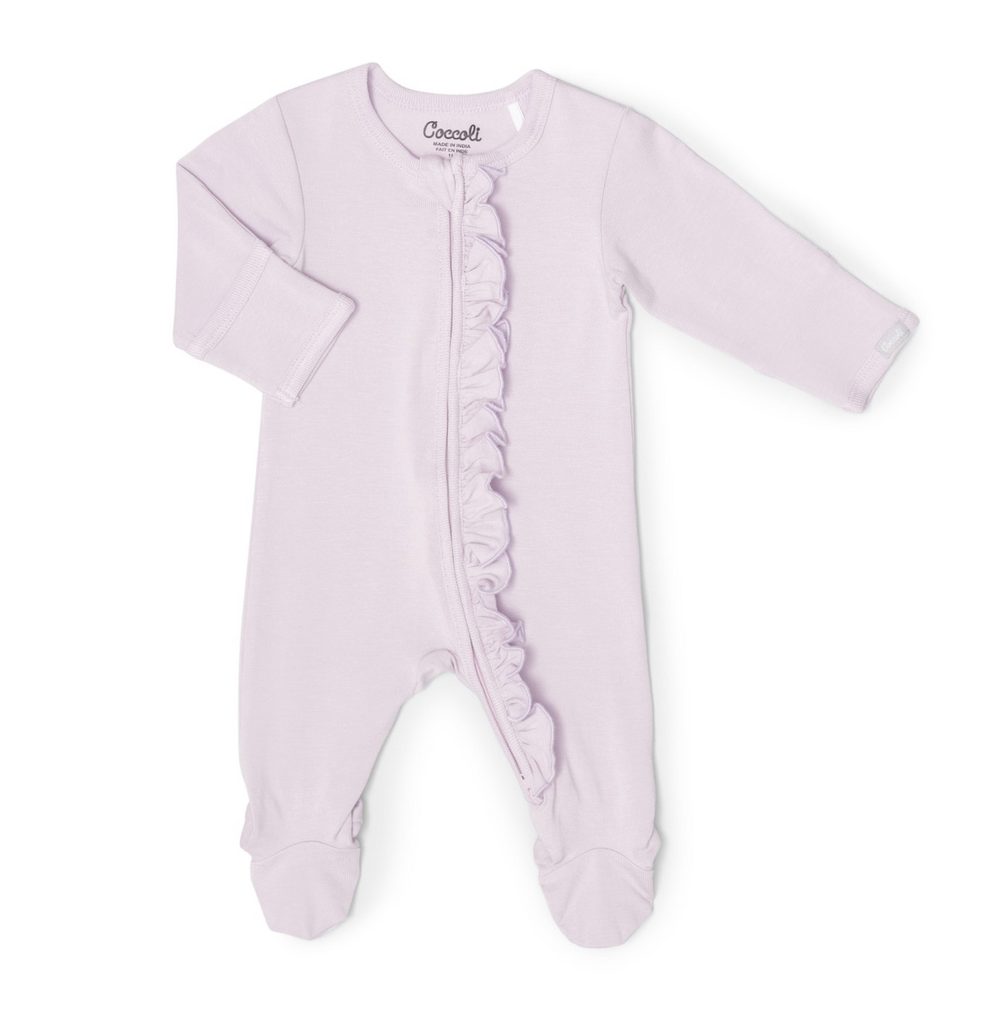 Modal Zipper Footie - Lavender Fog