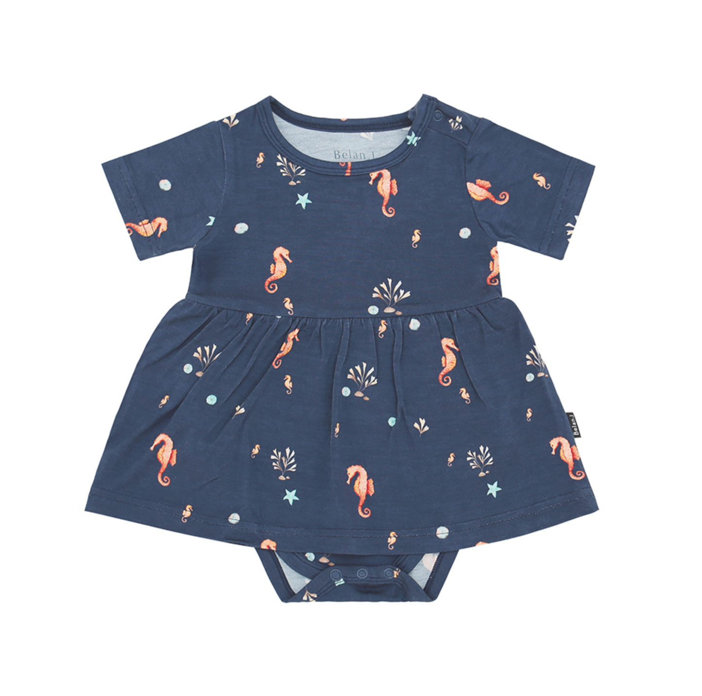 Short Sleeves Skirted Onesie - Seas the Night