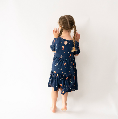 Short Sleeves Tiered Dress - Seas the Night