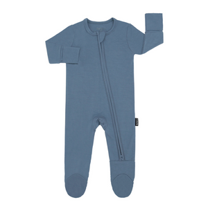 Footed Zipper Sleeper - Ocean Blue