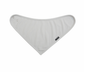 Bandana Bib - Ribbed Silver Cloud