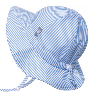 Cotton Floppy Hat - Blue Stripes