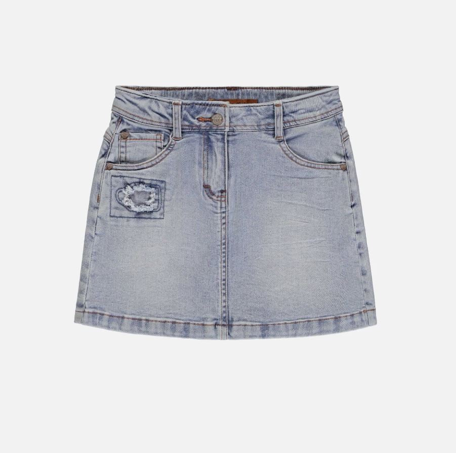 Child Denim Short Skirt - Light Blue