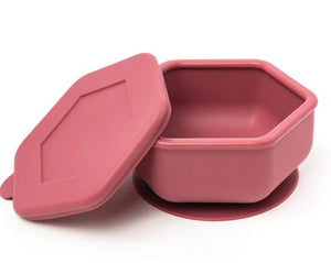 Silicone Bowl with Lid - Burgundy