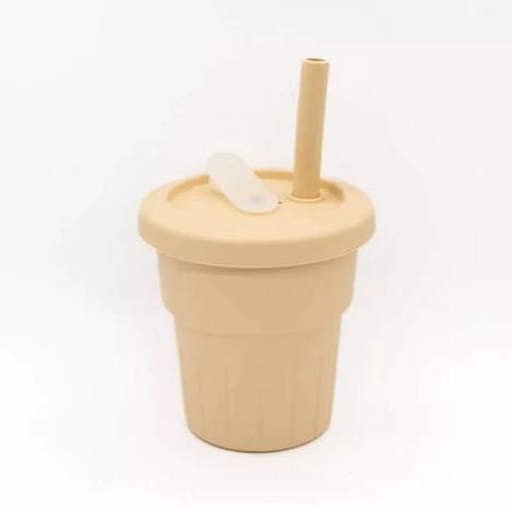 Silicone Straw Cup - Cream