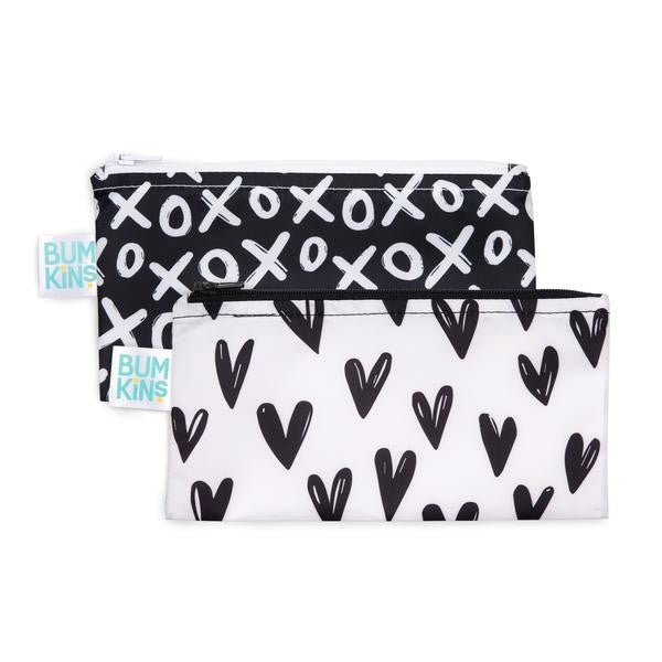 Small Reusable Snack Bag (2PK) - Hearts/XOXO