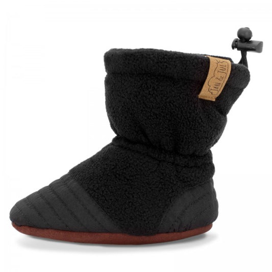 Stay-Put Cozy Booties - Black