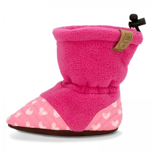 Stay-Put Cozy Booties - Hearts