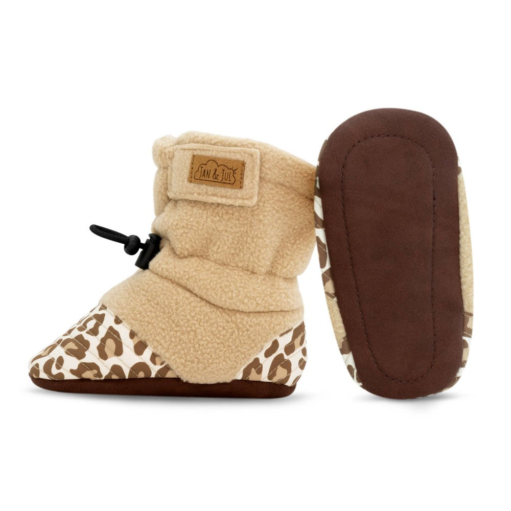 Stay-Put Cozy Booties - Leopard