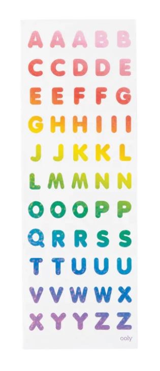 Stickiville Skinny Stickers - Rainbow Letters