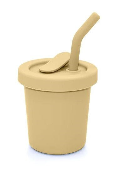 Silicone Straw Cup 6oz - Butter