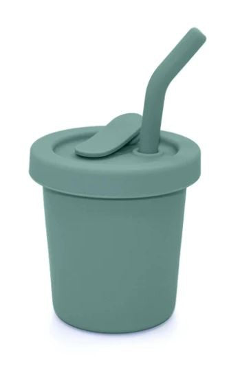 Silicone Straw Cup 8oz - Fern