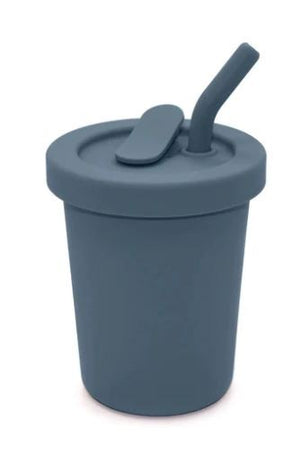 Silicone Straw Cup 8oz - Deep Ocean