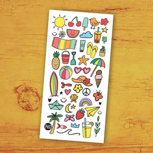 Temporary Tattoos - Summer Doodles