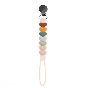 Beadless Pacifier Clip - Sweetheart Multi