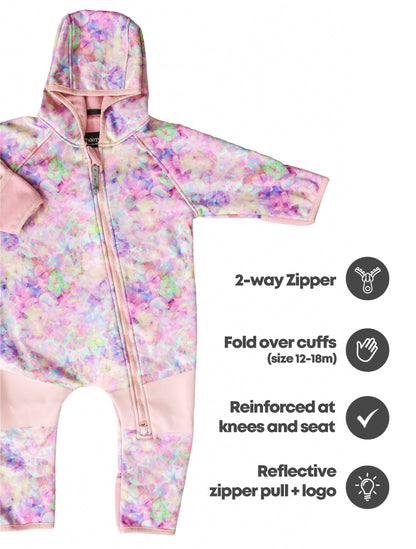 All-Weather Fleece Onesie - Pretty Petals