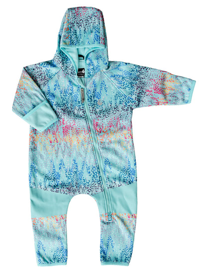 All-Weather Fleece Onesie - Rainbow Leopard