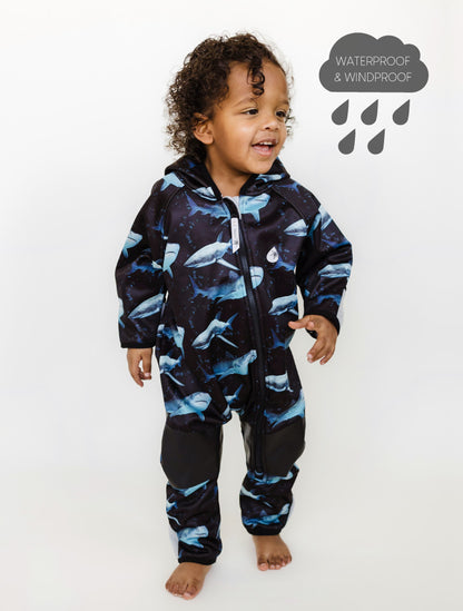 All-Weather Fleece Onesie - Shark