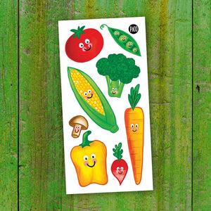 Temporary Tattoos - The Friendly Vegetables