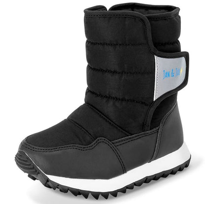 Toasty-Dry Tall Puffy Winter Boots - Black