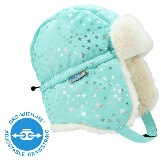 Toasty-Dry Trapper Hat - Mint Star