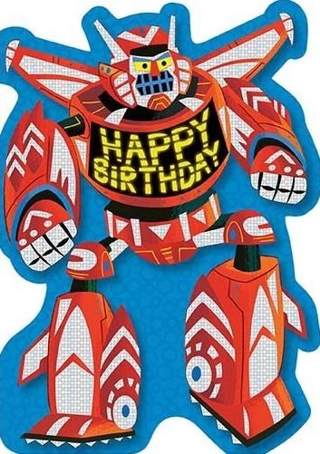 Transformer Happy Birthday Card