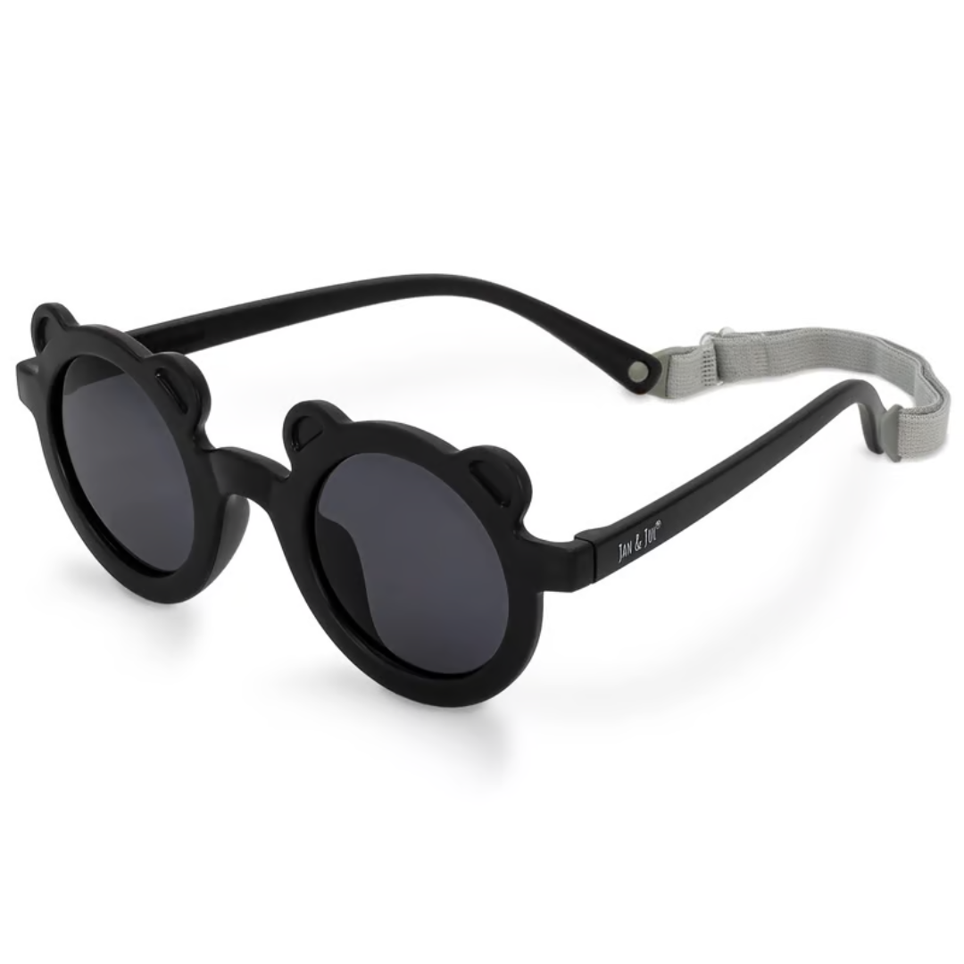 Kids Polarized Bear Sunglasses - Black