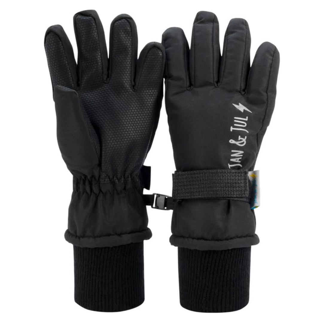 Waterproof Snow Gloves - Black