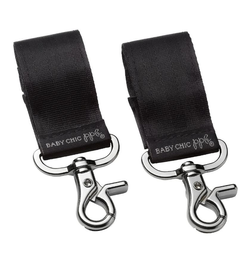 Valet Stroller Clips - Silver / Black