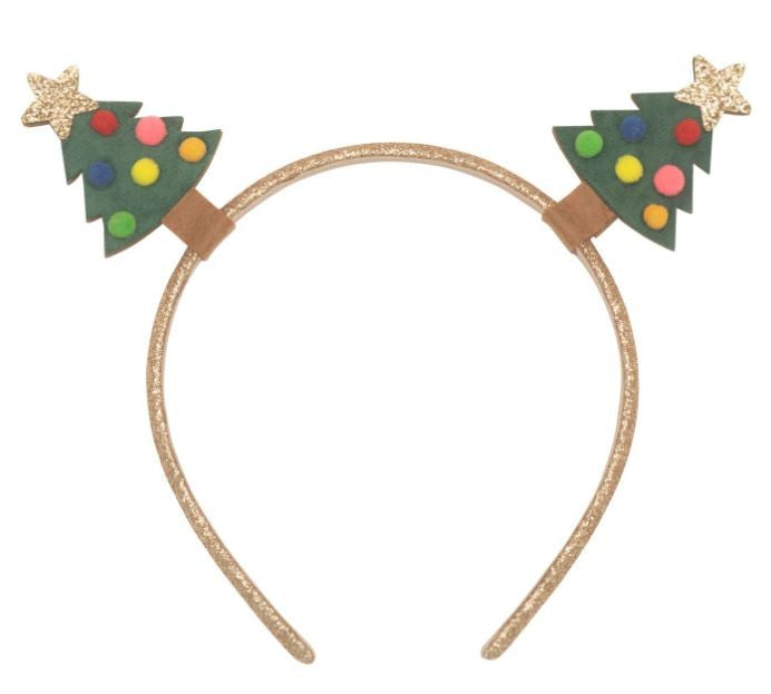 Headband - Velvet Christmas Tree