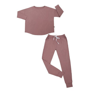 Women's Long Sleeve Jogger Set - Twilight Mauve