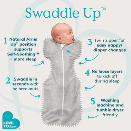 Swaddle Up Warm 2.5 TOG - White Dreamer