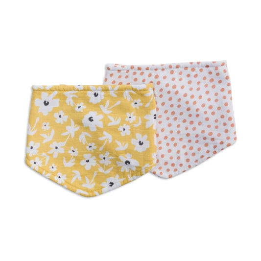 Muslin Bandana Bibs (2pk) - Wildflower & Dots