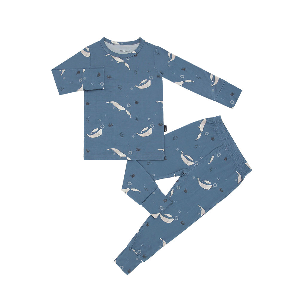 Long-Sleeve PJ Set - Belugas