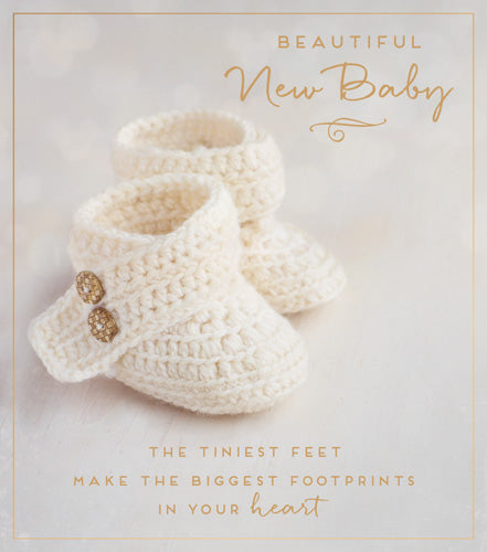 New Baby Booties Greeting Card